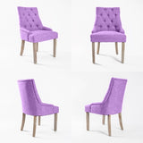 2X French Provincial Dining Chair Oak Leg AMOUR VIOLET V274-FT-FC8443-VT