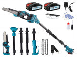 Traderight Mini Chainsaw Pole Saw Brushless 700W 2.49m Adjustable Head Blue HW0325-AU