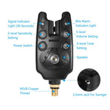 2PCS Fishing Bite Alarm with Indicator LEDs Light Fishing Alarm for Line Pole Fish Lure V1192-AZ-W-30785