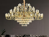 BAMDECOR C3347 Modern Luxury Crystal-leaf Chandelier LED Fashion Creativity Pendant Ceiling V255-BAM-C3347-60