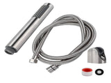 3Pcs/Set Stainless Steel Hand Shower Brushed Round Single Shower Head with Hose Fixed Holder V1294-YM0714-3112210093011