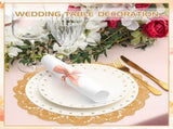 600 Pcs Round Kraft Paper Doilies, 12 Inch Disposable Lace Placemats, Rustic Scallop Doily Table V1259-DP01-A-5768