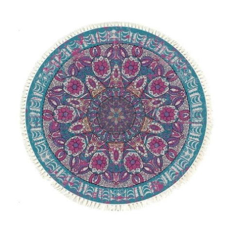 SOGA 120cm Mandala Area Rug for Living Room Lounge, Bedroom, Anti-slip Doormat, Home Decor CARPETYH02LGE