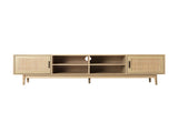 Artiss TV Cabinet Entertainment Unit 180cm Rattan Cole FURNI-E-RAT-TV180-WD-AB