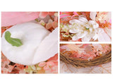 Autumn Simulation Wreath White and Pink Pumpkin Wreath Decor for Display Window Decoration V1294-YM0901-240518HL01-1