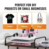 VEVOR Heat Press Machine 12x10in Heat Transfer Machine for T-Shirts Press Pink V952-YTSTHJBJF121030U8V3
