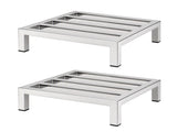 Giantz 35x35cm Dunnage Rack 2-Pack Stainless Steel Kitchen Floor Stand DNR-SS-35X2