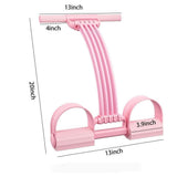 Resistance Band, 8-Tube Adjustable Pedal Exercise Band, Natural Latex Full Body Workout Trainer for V1366-AZ2-W-10827