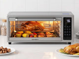 Devanti 48L Convection Oven Electric Fryer Bake Grill Ovens Benchtop 2000W Silver ECO-B-NHP-48L-SS