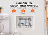 2-Branch Heat Manifold, 1/2" PEX Tubing Manifold, Stainless Steel PEX Manifold for Hydronic V952-DRFSQBXG2HLG7E0T8V0