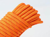 Orange 10mm Double Hook Climbing Rope Set - 20m Durable Outdoor Safety Rescue Cord V888-ELOSUNG33165