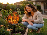 Waterproof Solar Dragon Garden Decor Light, Realistic Resin Dragon Sculpture LED Stake Lamp, Auto V1369-AZ3-W-13621
