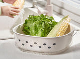 Kitchen Colanders Bowl Set Large Capacity Multipurpose Double Layer Fruit Washing Drain Basket for V1294-YM0901-3117240145611