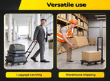 Giantz Folding Hand Truck Platform Trolley Foldable Dolly Cart 200kg Load Black PT-220S-BK