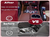 Anti-Drop Car Seat Gap Filler Organizer, Premium Leather Console Organizer, Easy Access to V1107-800-22234-BLK-2PCS