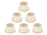 6Pcs Small Lamp Shade Clip On Drum Lampshade Cloth for Chandelier Candle Bulbs Lighting Accessories V1294-YM0703-3119230010711
