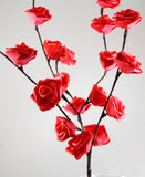 1 Set of 50cm H 20 LED Red Rose Tree Branch Stem Fairy Light Wedding Event Party Function Table Vase V382-REDROSESTEMBATT