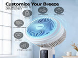 Devanti Pedestal Fan W/ Remote 3 Speed 12H Timer Height Adjustable Cooling Fan PF-RC-01R-WH
