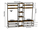 Corner Coat Stand with Shoe Bench Metal & MDF Organizer V178-67000
