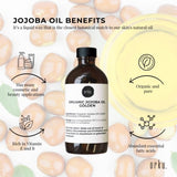 250ml Organic Jojoba Oil - Golden Pure Cold Pressed Seed For Hair Skin Nails V238-SUPDZ-40232642969680