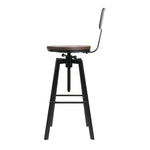 Artiss Bar Stools Kitchen Counter Chairs Vintage Metal Chairs x2 BA-TW-V17-098BACK-BKX2