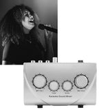 Karaoke Mixer Portable Mixer Professional Audio System Karaoke Dual Mic Inputs Audio V1369-AZ3-W-08303