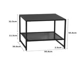 Levede Side Table Sofa End Table Open CH1070-BK