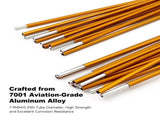 Tent Camping Tent Poles Upgraded 7.9mm Lightweight Aluminum Tent Poles Retractable Golden V1369-AZ3-W-15874
