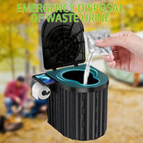 Black collapsible toilet, portable outdoor toilet, furniture Australia, lightweight V1106-132-GRA-89162