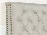 Bed Head Queen Size French Provincial Headboard Upholsterd Fabric Beige V43-BED-SENQBEG