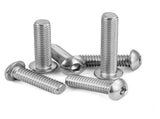 10pc Button Head Socket Cap Screws Bolts, Stainless Steel , Full Thread, Bright Finish,Bright Finish V1369-AZ3-W-05633