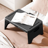 Portable Folding Table, Multifunctional Computer Desk, Easy Setup & Storage, Ideal for Bed Dorm V1192-AZ-W-24630