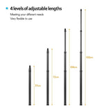 1.5m/ 4.9ft Carbon Fiber Selfie Stick Adjustable Extension Pole with 1/4 Inch Screw Replacement for V1366-AZ2-W-18416