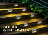 Solar Powered Step Lights for Outdoor Stairs, Stainless Steel & ABS Waterproof LED Step Light with V1341-ZY-USYHVNNJ-6PCS-6000KCOOLWHITE