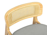 Levede 2x Dining Chair Wood Rattan Armless Natural CH1144-2-NT