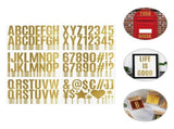 DIY Golden Vinyl Letter and Number Stickers for Crafts and Scrapbooks 8Sets V1369-AZ3-W-20848