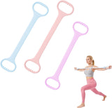 Figure 8 Resistance Bands for Women & Men - 35LB Silicone Pull Rope with Non-Slip Handles, Home Gym V1258-DP02-F-408