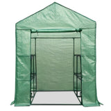 Green Fingers Greenhouse 1.4x1.55x2M Walk in Green House Tunnel Plant Garden Shed 8 Shelves GH-WALK-14X15-GR