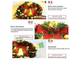 Xmas Wreath with 20 LED Lights and Bells Christmas Garland Light String Branch Lights for Living V1294-YM0714-10310319
