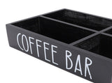 Coffee Station Organizer with Divider Wooden Coffee Bar Accessories Storage Box Tea Bags Coffee Pods V1294-YM0901-3117240340812