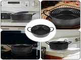 1Set Iron Frying Pot with Oil Drainer Rack Non Stick Deep Fryer Pan for Tempura and Family Use V1366-AZ2-W-21830
