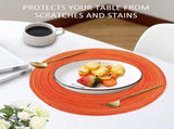 Braided Placemats for Dining Set of 6 - Round 15 inch Woven Heat Resistant Non-Slip Kitchen V1189-WXFWAL-20260319-01090