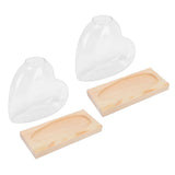 2PCS Propagation Vases Heart Shaped Glass Desktop Planter Plant Propagation Station for Small V1294-YM0901-3115260004712