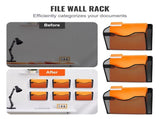 File Wall Rack, Six-Piece 1 Pocket Mesh Wall File Holder, Wall Mounted Magazine Mail Paper & V952-WJBGJHSWJSWS3167AV0