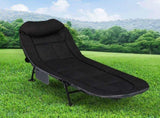 Levede Folding Camping Bed Camp Cots Black OD1067-BK
