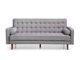 Sofa Bed 3 Seater Button Tufted Lounge Set for Living Room Couch in Fabric Grey Colour V43-SOF-MARC-GR