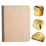 Foldable LED Book Lamp USB Rechargeable Creative Table Lamp Brown V1263-JX-7171-1