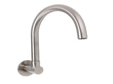 Brushed Nickel Round Gooseneck Arm Faucet Water Outlet Wall Mount Bathtub Spout V1233-SP913BS