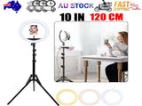 120cm 10"LED Ring Light Dimmable Lighting Kit PhoneSelfie Tripod Makeup Live Lamp V201-W11877745