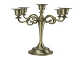5 Arm Candlestick Holder Iron Retro Decorative Candle Holder Centerpiece for Home Church Cyan V1294-YM0710-3115230100311